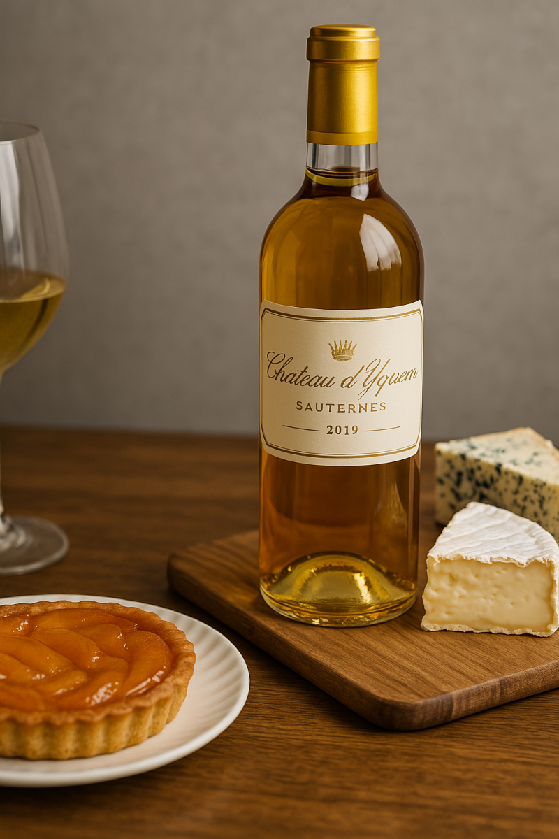 Chai rượu vang ngọt Sauternes của Château d'Yquem