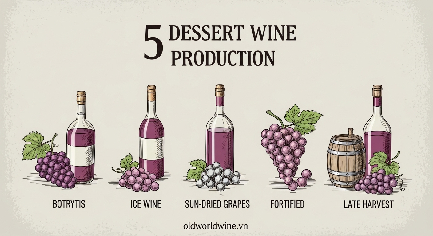 phương pháp sản xuất vang ngọt