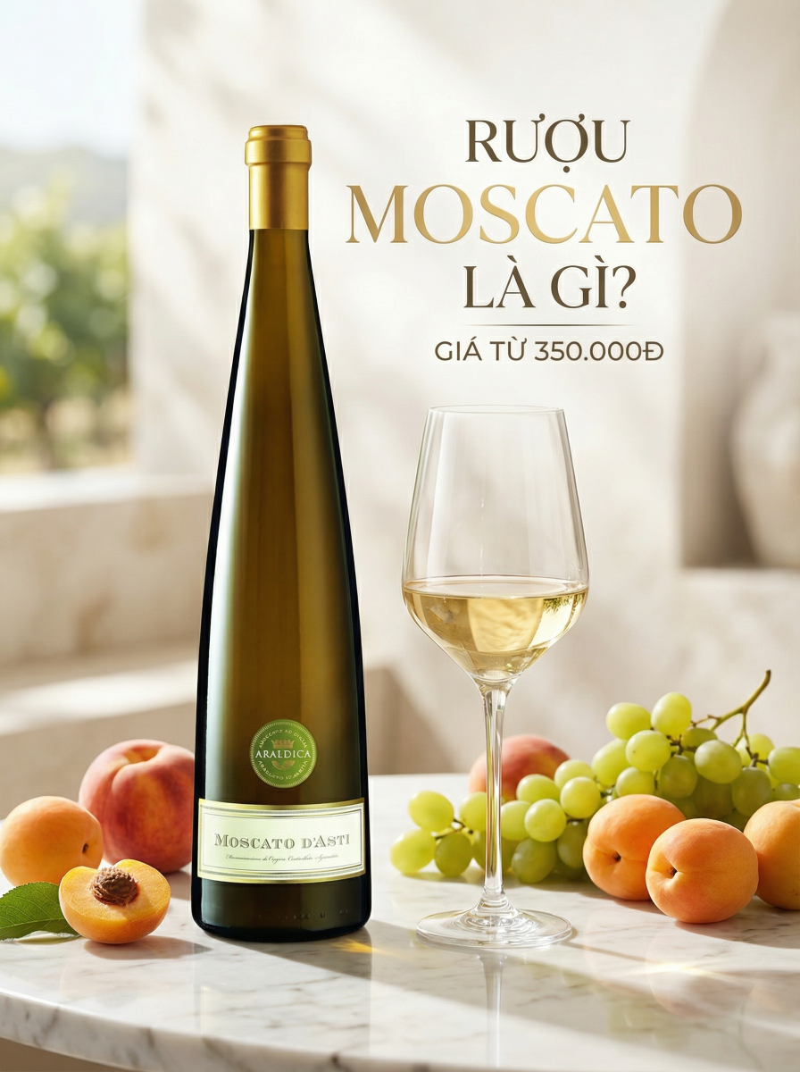 Rượu Moscato là gì, giá bao nhiêu, vang ngọt dễ uống cho người mới