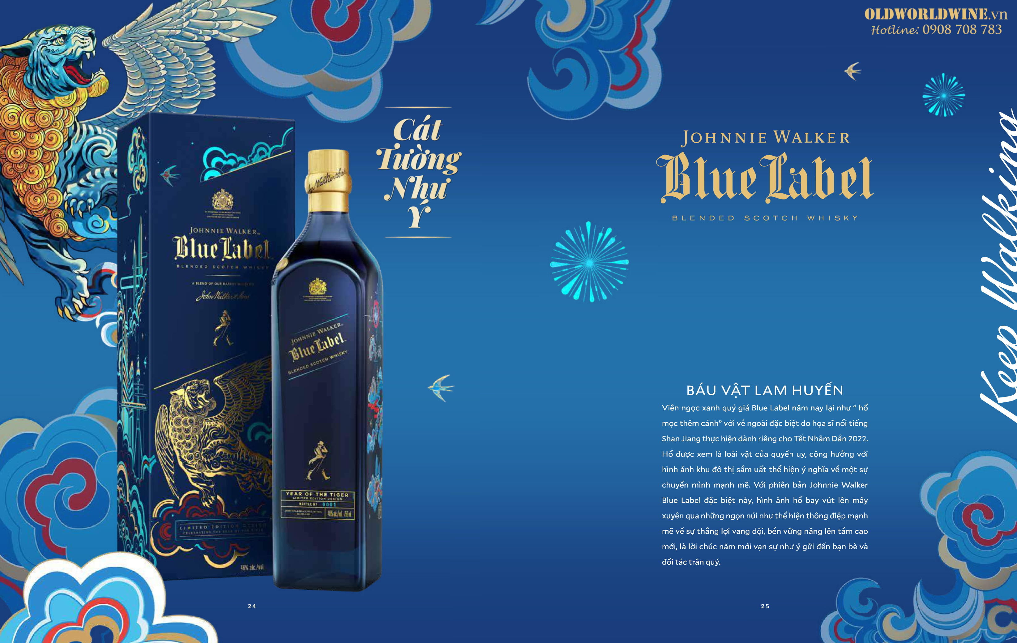 Rượu Johnnie Walker Blue Label - Hộp quà tết 2022